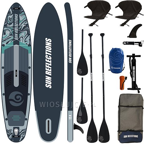 Deska SUP SUN REFLECTIONS MULTI 12'4 MINICOMBO FOREST GREY - pompowany paddleboard