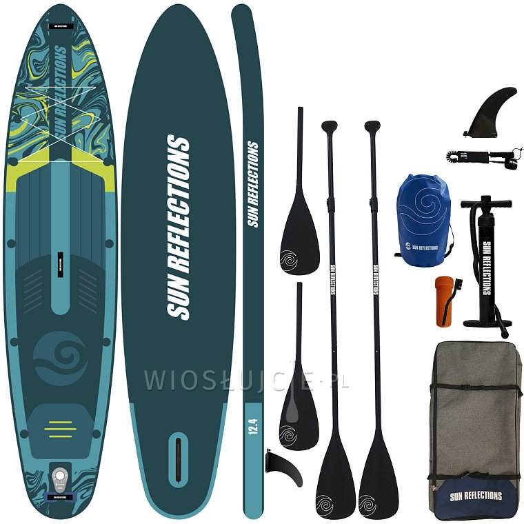 Paddleboard SUN REFLECTIONS MULTI 12'4'' MINICOMBO Emerald - nafukovací