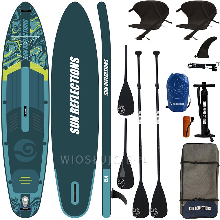 Paddleboard SUN REFLECTIONS MULTI 12'4'' MINICOMBO Emerald - nafukovací
