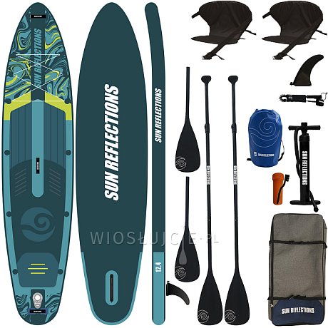 Deska SUP SUN REFLECTIONS MULTI 12'4 MINICOMBO EMERALD - pompowany paddleboard