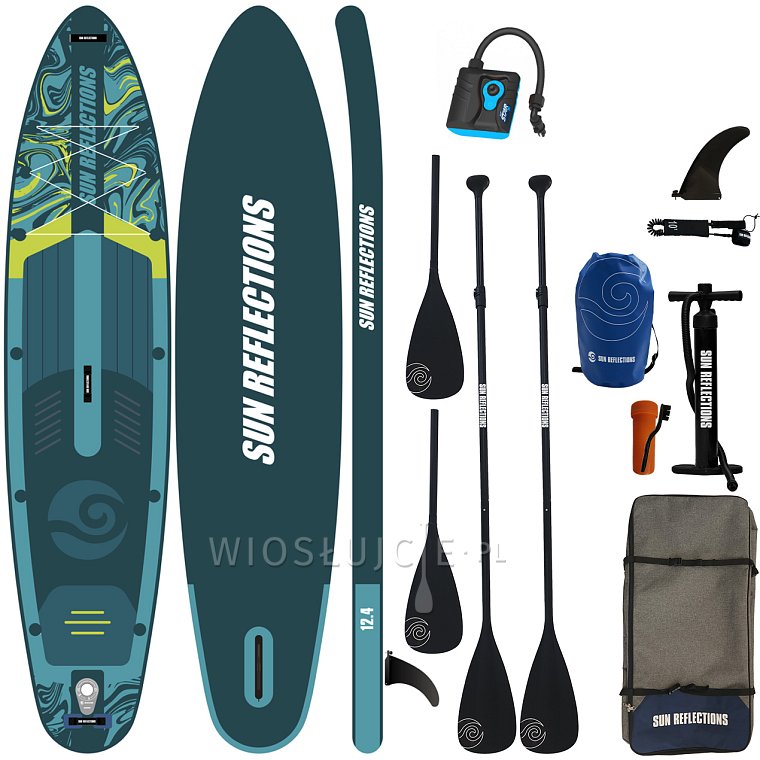 Paddleboard SUN REFLECTIONS MULTI 12'4'' MINICOMBO Emerald - nafukovací