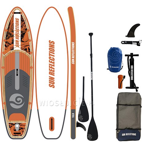Deska SUP SUN REFLECTIONS M 10'8 MINICOMBO ORANGE - pompowany paddleboard