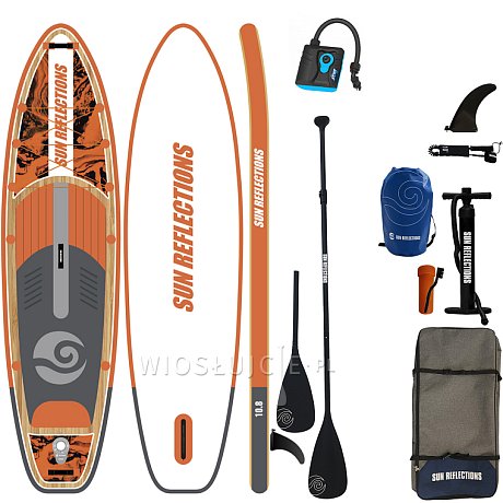 Deska SUP SUN REFLECTIONS M 10'8 MINICOMBO ORANGE - pompowany paddleboard