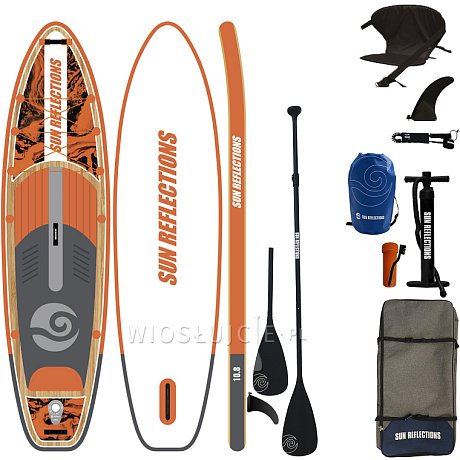 Deska SUP SUN REFLECTIONS M 10'8 MINICOMBO ORANGE - pompowany paddleboard