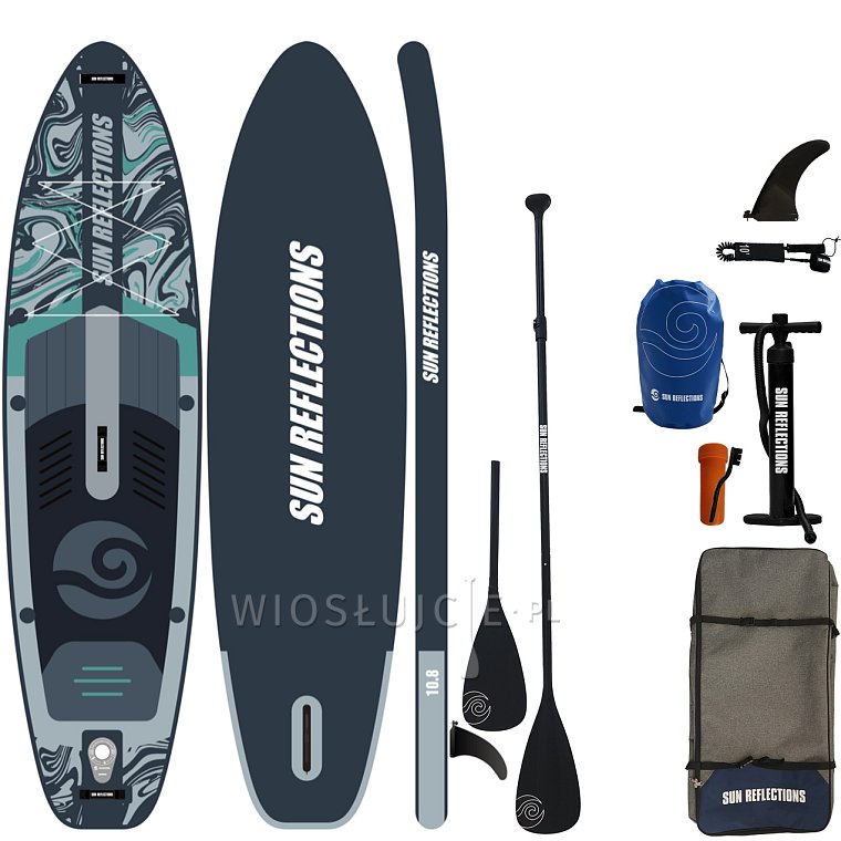 Paddleboard SUN REFLECTIONS M 10'8'' MINICOMBO Forest grey - nafukovací