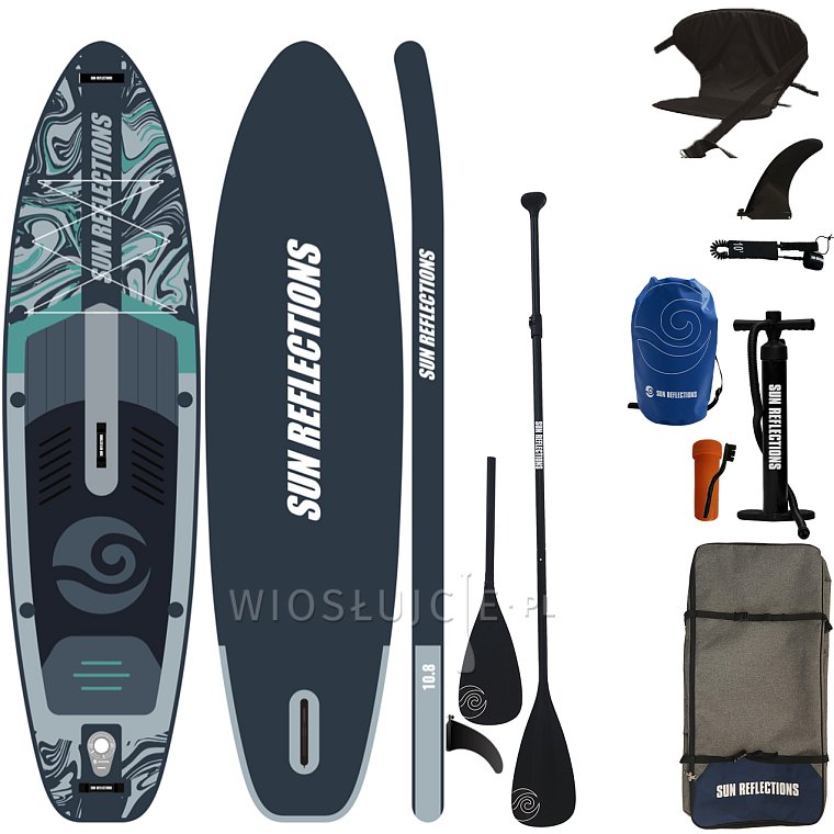 Paddleboard SUN REFLECTIONS M 10'8'' MINICOMBO Forest grey - nafukovací