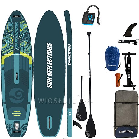Deska SUP SUN REFLECTIONS M 10'8 MINICOMBO EMERALD - pompowany paddleboard