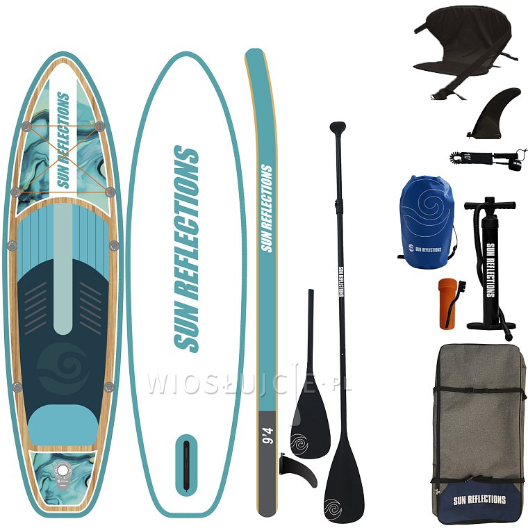 Paddleboard SUN REFLECTIONS S 9'4'' MINICOMBO Ocean mirage - nafukovací
