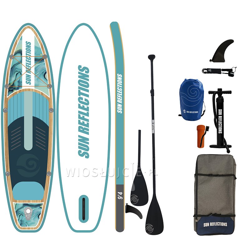 Paddleboard SUN REFLECTIONS S 9'4'' MINICOMBO Ocean mirage - nafukovací