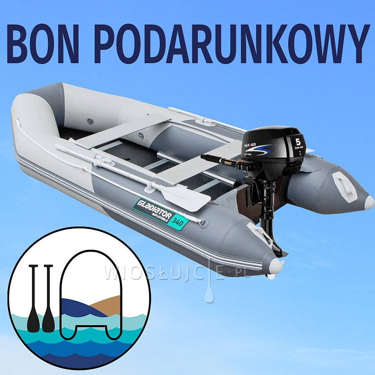 Bon podarunkowy na zakup pontonu na WIOSLUJCIE.PL