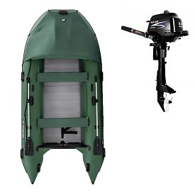 Ponton GLADIATOR ACTIVE C370AL green - pompowana łódź z aluminiową podłogą