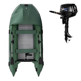 Ponton GLADIATOR ACTIVE C370AL green - pompowana łódź z aluminiową podłogą