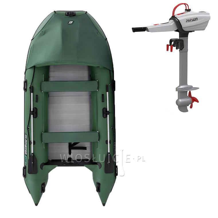 Člun GLADIATOR ACTIVE C370AL green - nafukovací člun s hliníkovou podlahou