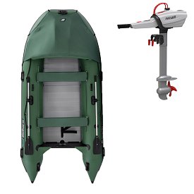 Ponton GLADIATOR ACTIVE C370AL green - pompowana łódź z aluminiową podłogą