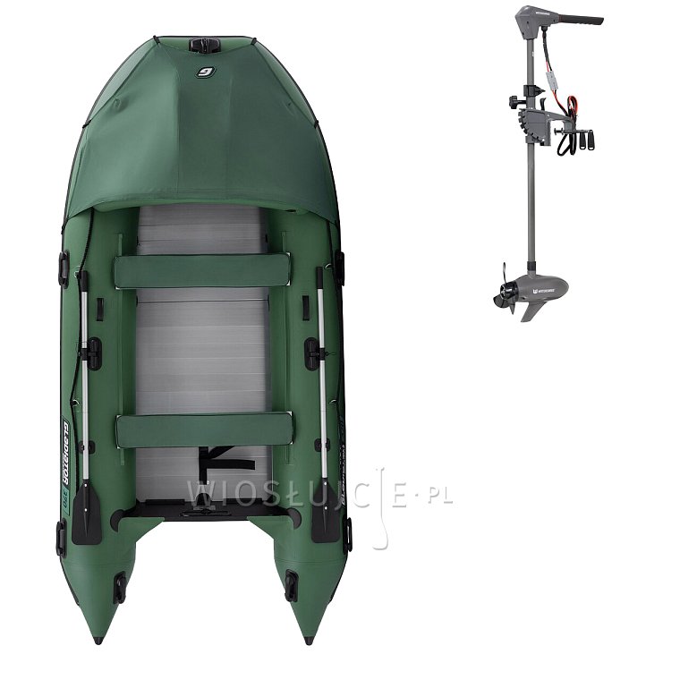 Ponton GLADIATOR ACTIVE C370AL green - pompowana łódź z aluminiową podłogą