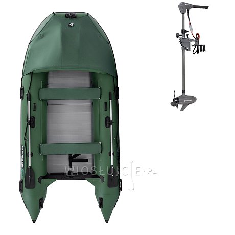 Ponton GLADIATOR ACTIVE C370AL green - pompowana łódź z aluminiową podłogą