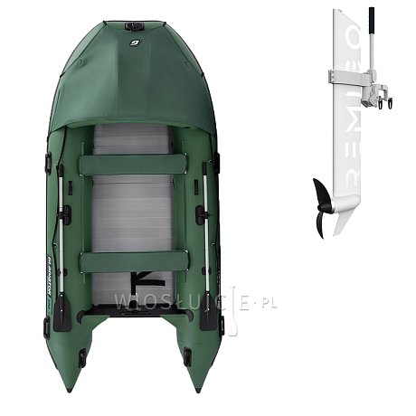 Ponton GLADIATOR ACTIVE C370AL green - pompowana łódź z aluminiową podłogą