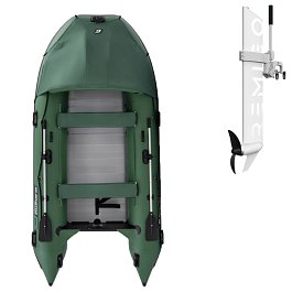 Ponton GLADIATOR ACTIVE C370AL green - pompowana łódź z aluminiową podłogą