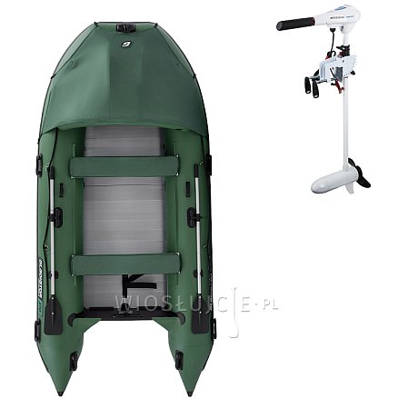 Ponton GLADIATOR ACTIVE C370AL green - pompowana łódź z aluminiową podłogą