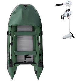 Ponton GLADIATOR ACTIVE C370AL green - pompowana łódź z aluminiową podłogą