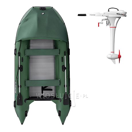 Ponton GLADIATOR ACTIVE C370AL green - pompowana łódź z aluminiową podłogą