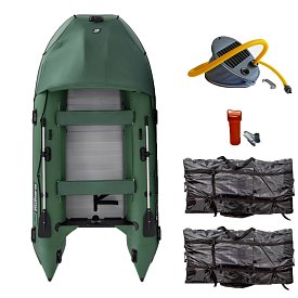 Ponton GLADIATOR ACTIVE C370AL green - pompowana łódź z aluminiową podłogą