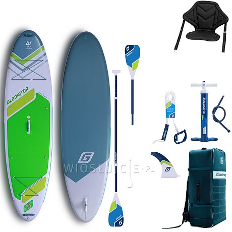 Deska SUP GLADIATOR ORIGIN SC 10'8 ALLROUND GREEN - pompowany paddleboard