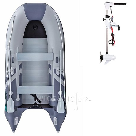 Ponton GLADIATOR CLASSIC B330AL light dark grey - pompowana łódź z aluminiową podłogą