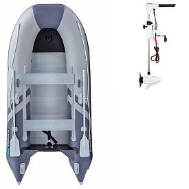 Ponton GLADIATOR CLASSIC B330AL light dark grey - pompowana łódź z aluminiową podłogą