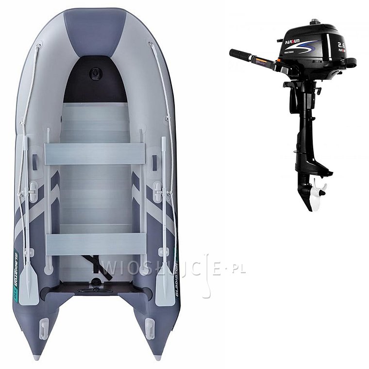 Člun GLADIATOR CLASSIC B330AL light dark grey - nafukovací člun s hliníkovou podlahou