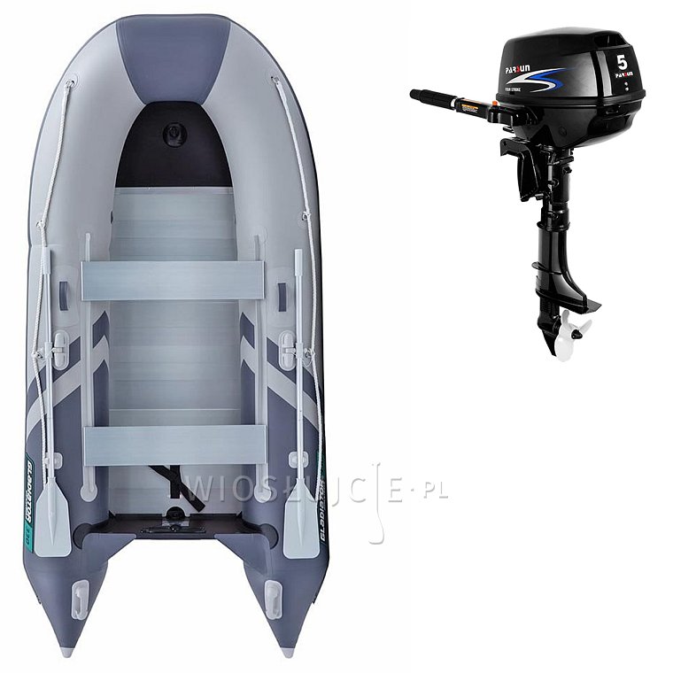 Člun GLADIATOR CLASSIC B330AL light dark grey - nafukovací člun s hliníkovou podlahou