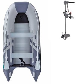 Ponton GLADIATOR CLASSIC B330AL light dark grey - pompowana łódź z aluminiową podłogą