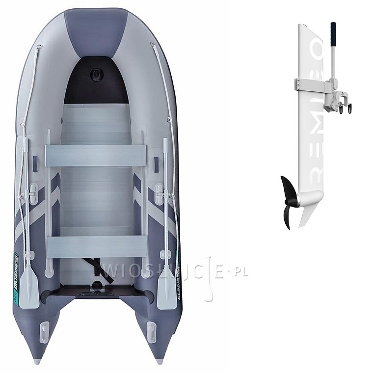 Člun GLADIATOR CLASSIC B330AL light dark grey - nafukovací člun s hliníkovou podlahou