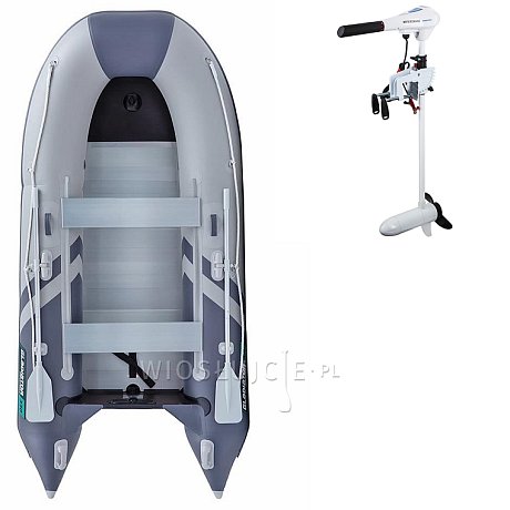 Ponton GLADIATOR CLASSIC B330AL light dark grey - pompowana łódź z aluminiową podłogą