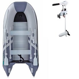 Ponton GLADIATOR CLASSIC B330AL light dark grey - pompowana łódź z aluminiową podłogą