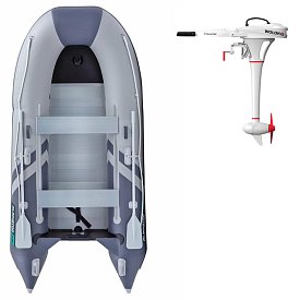 Ponton GLADIATOR CLASSIC B330AL light dark grey - pompowana łódź z aluminiową podłogą