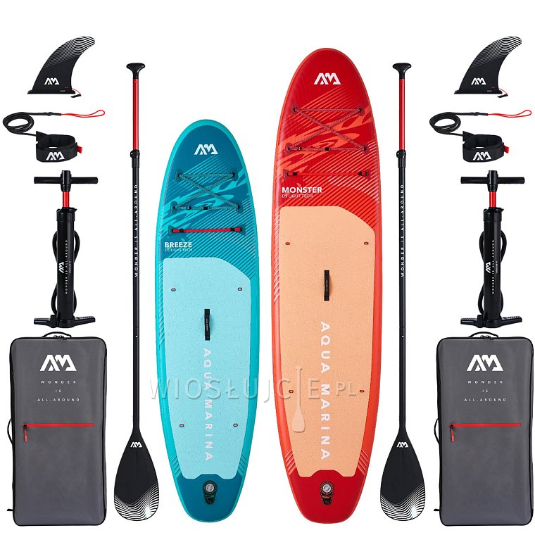 AQUA MARINA BREEZE 9'10 Silver tree, MONSTER 12'0 Sky Glider 2026 - rodzinny komplet paddleboard