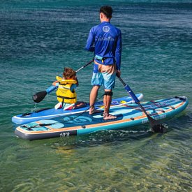 Zestaw 2 desek SUP SUN REFLECTIONS M 10'8'' MINICOMBO Ocean Mirage + SUN REFLECTIONS XXL 11'6'' COMBO Ocean Mirage - rodzinny komp