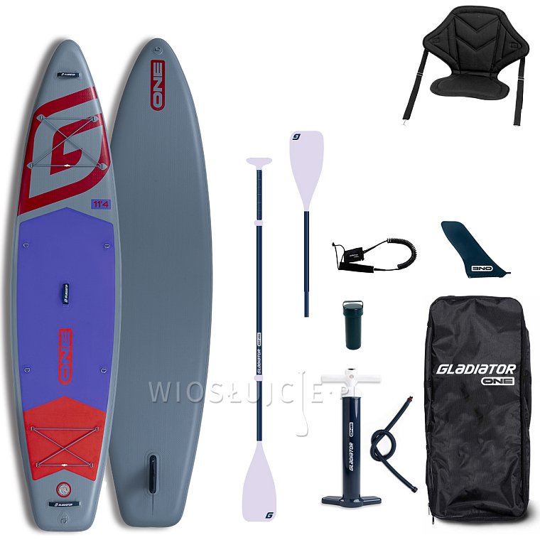 Deska SUP GLADIATOR ONE 11'4 TOURING RED 2026 - pompowany paddleboard
