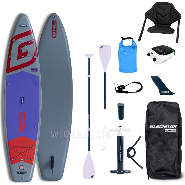 Deska SUP GLADIATOR ONE 11'4 TOURING RED 2026 - pompowany paddleboard