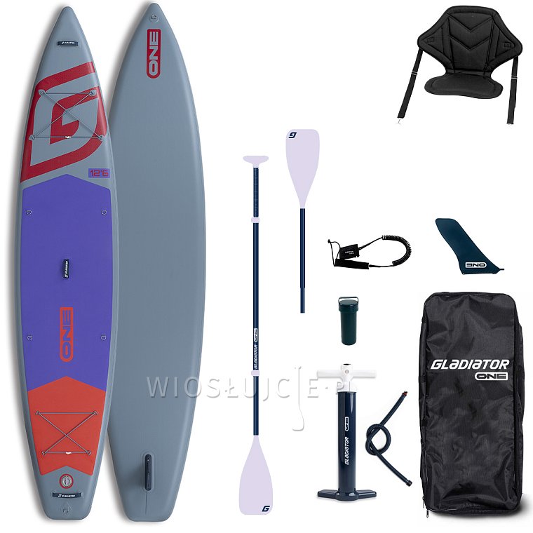 Deska SUP GLADIATOR ONE 12'6 TOURING RED 2026 - pompowany paddleboard
