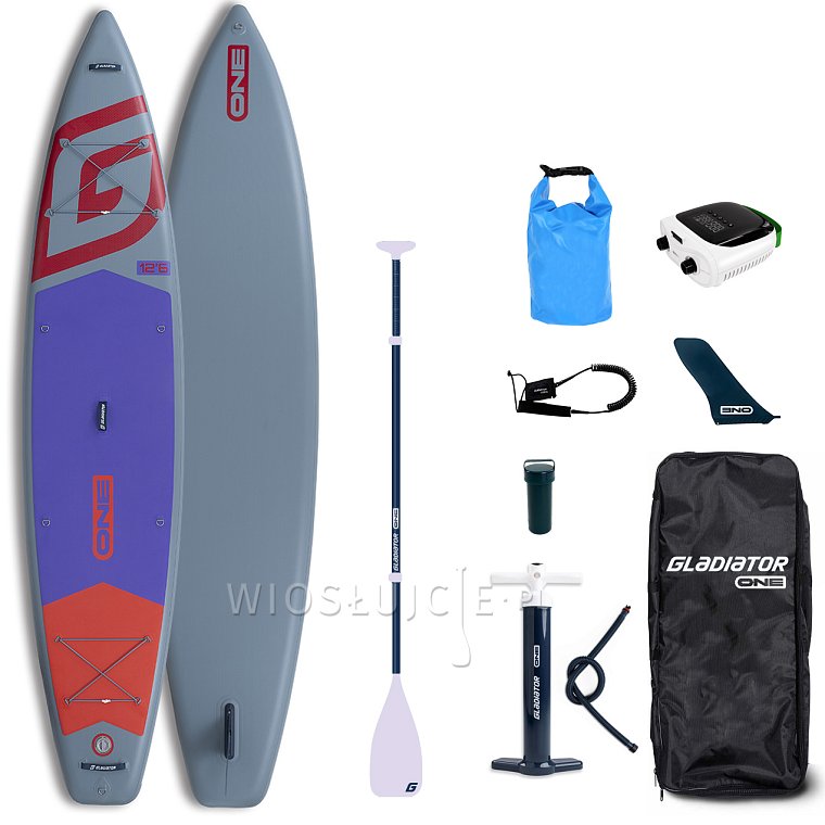 Deska SUP GLADIATOR ONE 12'6 TOURING RED 2026 - pompowany paddleboard
