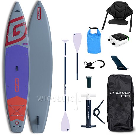 Deska SUP GLADIATOR ONE 12'6 TOURING RED 2026 - pompowany paddleboard