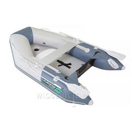 Ponton GLADIATOR AK240AD light dark grey - pompowana łódź z pompowaną podłogą