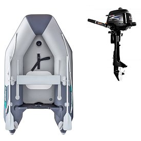 Ponton GLADIATOR AK240AD light dark grey - pompowana łódź z pompowaną podłogą