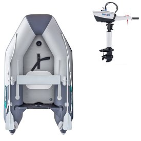 Ponton GLADIATOR AK240AD light dark grey - pompowana łódź z pompowaną podłogą