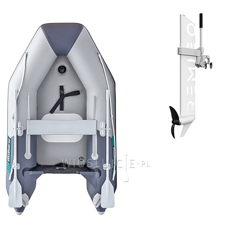 Ponton GLADIATOR AK240AD light dark grey - pompowana łódź z pompowaną podłogą