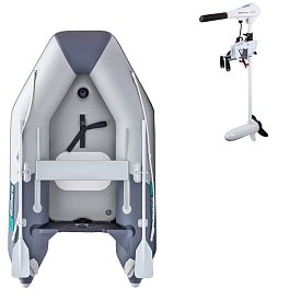 Ponton GLADIATOR AK240AD light dark grey - pompowana łódź z pompowaną podłogą