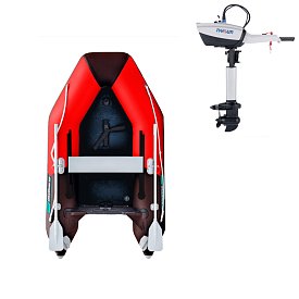 Ponton GLADIATOR AK240AD red black - pompowana łódź z pompowaną podłogą