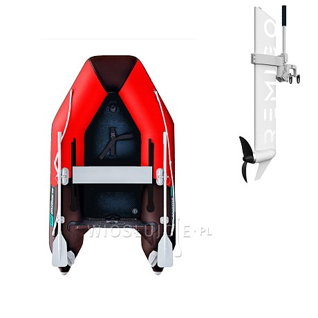 Ponton GLADIATOR AK240AD red black - pompowana łódź z pompowaną podłogą